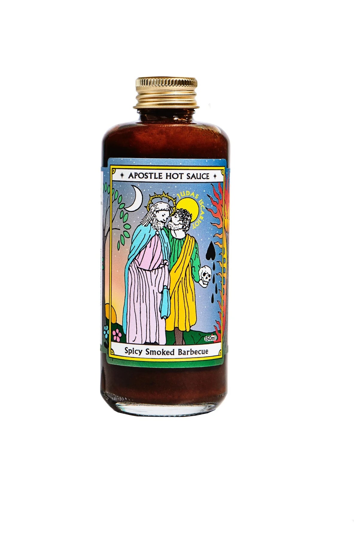 Apostle Spicy Smoked Barbecue hot sauce bottle, NZ-made