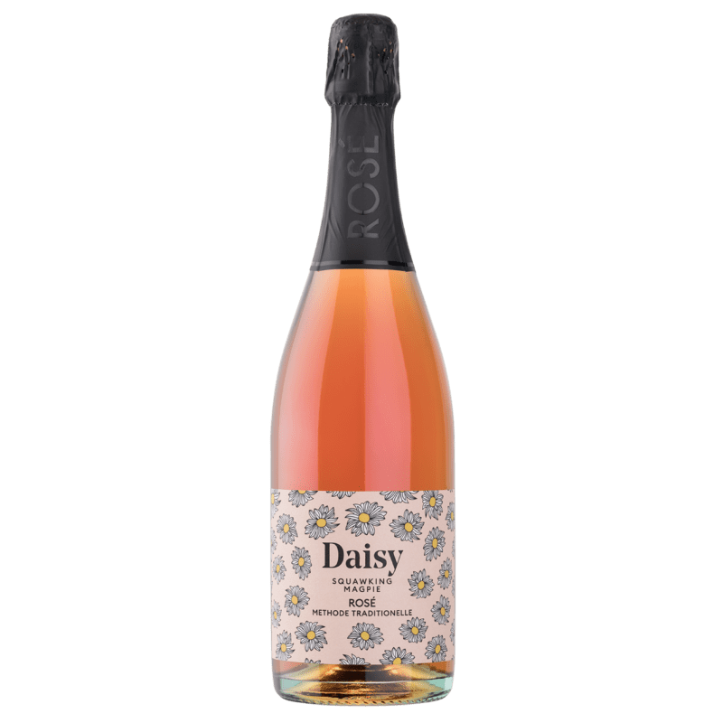 Squawking Magpie Daisy Rosé Méthode Traditionnelle sparkling bottle