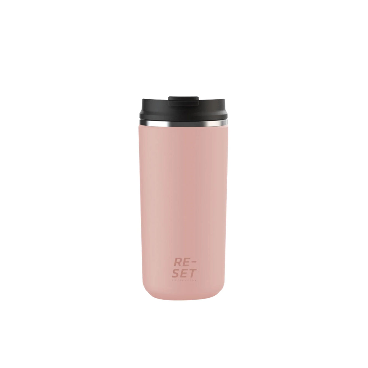 Heatlock insulated 12oz reusable coffee cup in blush pink