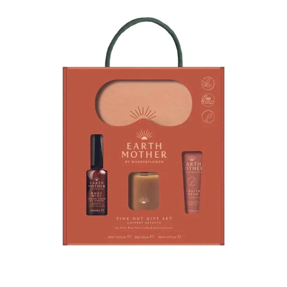 Wanderflower Earth Mother new mum gift set in its carry box