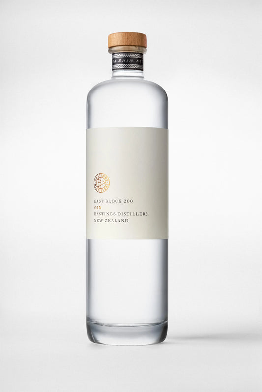 Hastings Distillers East Block Gin bottle, Hawke's Bay gin