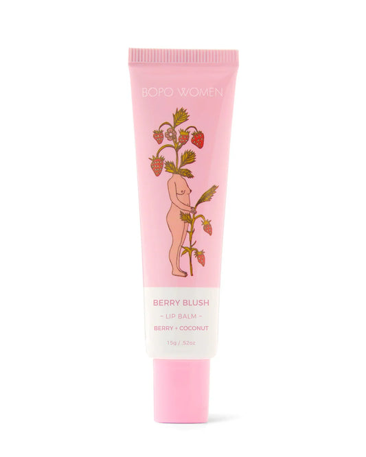 Berry Blush lip balm in a pink tube