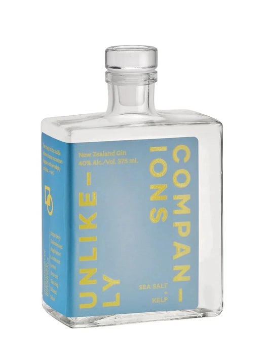 Unlikely Companions Sea Salt and Kelp gin bottle, NZ gin