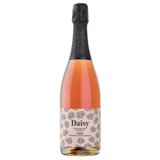 Squawking Magpie Daisy Rosé Méthode Traditionnelle sparkling bottle