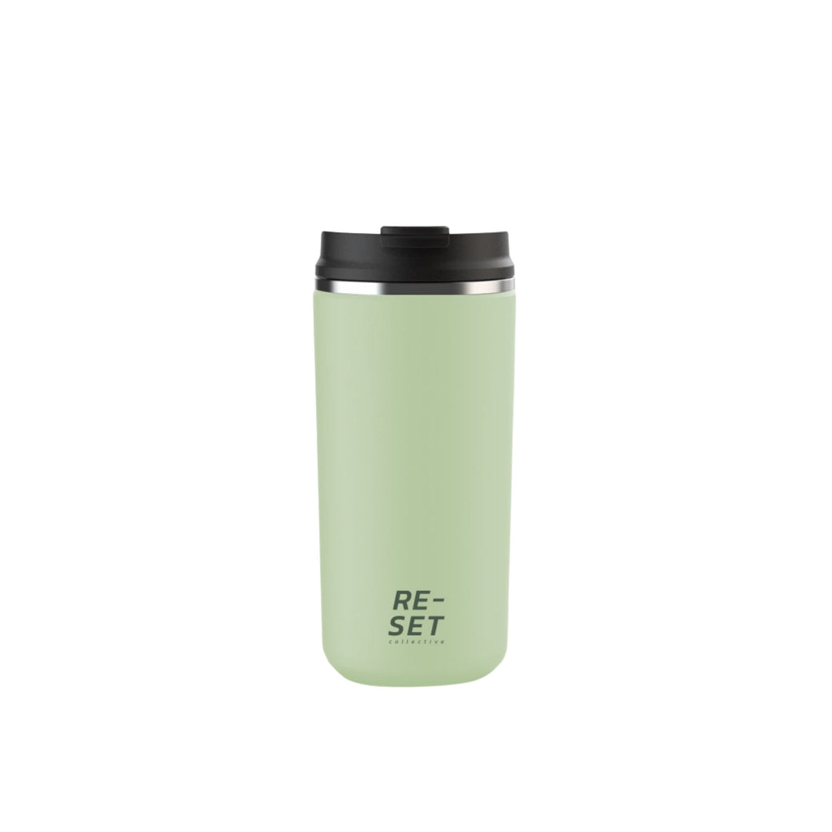 Heatlock insulated 12oz reusable coffee cup in sage green