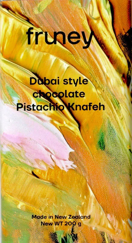 Fruney Dubai style pistachio knafeh chocolate bar