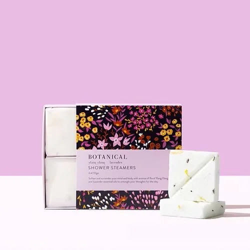 Botanical Skincare ylang ylang & lavender shower steamers box