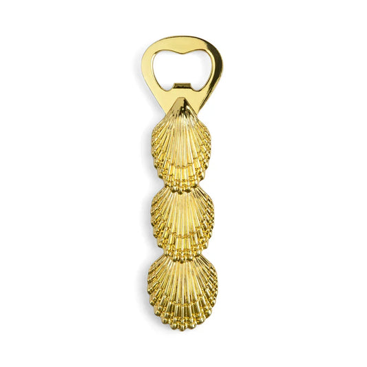The Theo gold shell-shaped bottle opener